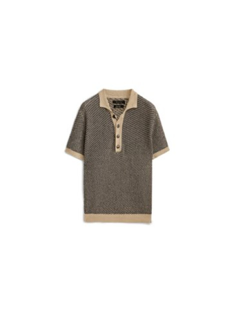 Yoqali jakkardli zig'ir Polo kozok-Polo-cheklangan nashr M