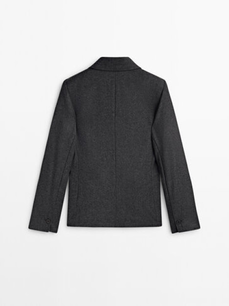 Ikki ko'krakli jun aralash Blazer 38