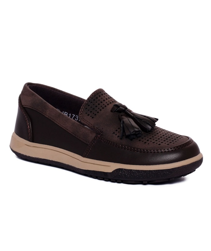 Mokasinlar kofe Eko teri JB1737 Persey Jb1737 qahva 26 persey