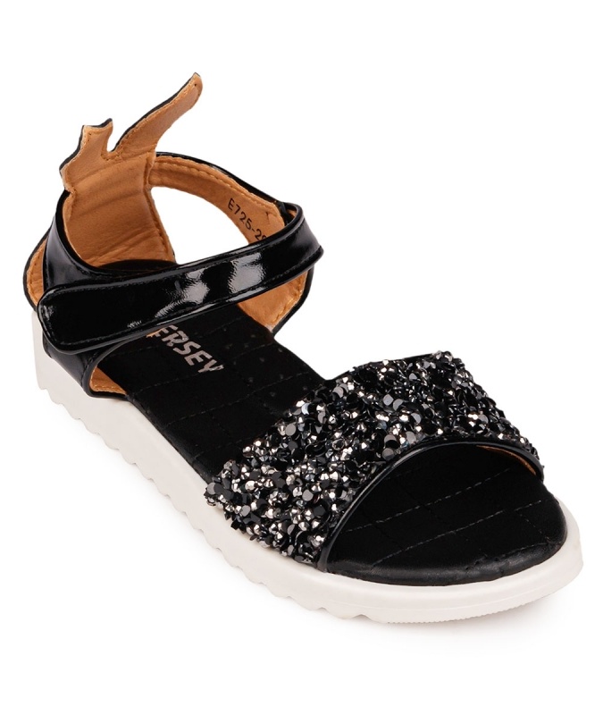 Sandallar Qora Eko Teri E725 - 29 Persey E725-29 Qora 31 persey