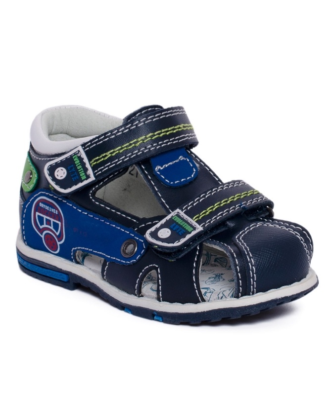 Босоножки Синий Кожа LD190-911 Minibear kids LD190-911 Синий 26