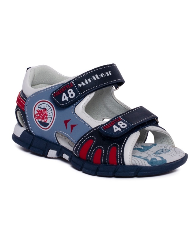 Sandallar moviy teri BL8328-16 Minibear bolalar BL8328-16 moviy 31 persey