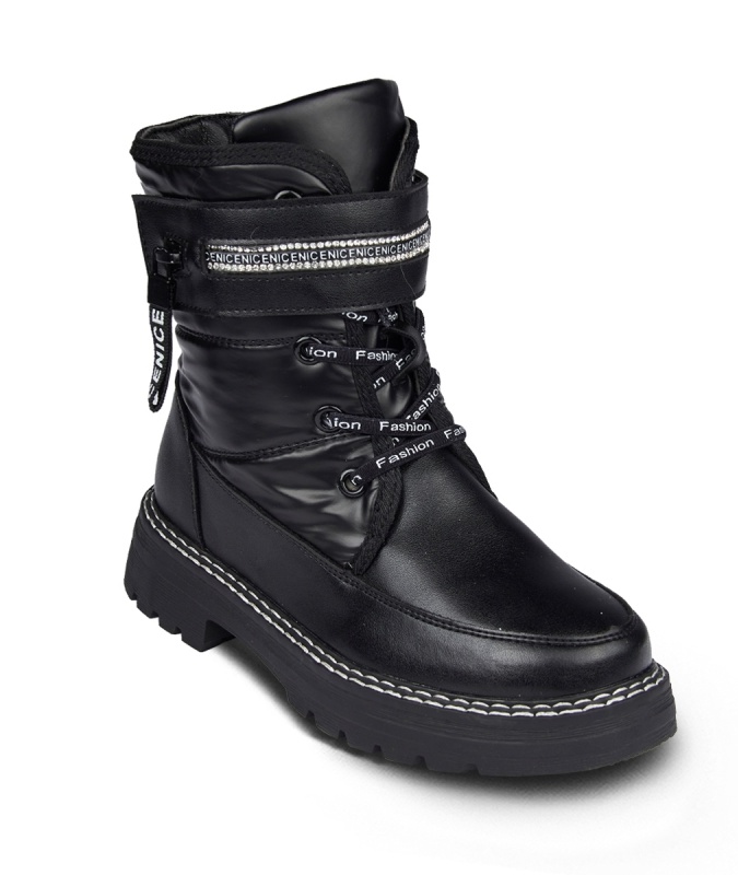 Qora ekologik charm etiklar XP29A - 1 Boyo'g'li Xp29a-1 qora 32 persey