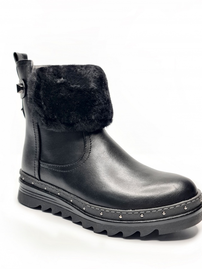 Qora ekologik charm etiklar U5136-R1191DY Boyo'g'li U5136-R1191DY qora 37 persey
