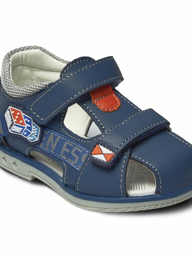 Босоножки Синий Кожа QL199B-9 Совёнок QL199B-9 Синий 27
