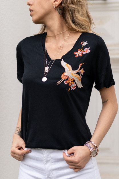 Bluzka Vyshivkali 0YXK2-43351-02 Hanx 0YXK2-43351-02|Черный_S_(36) M (38)