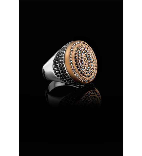 Мужское Кольцо Из Красного Циркония Серебра 925 Пробы MR1042 Larin Silver MR1042|1