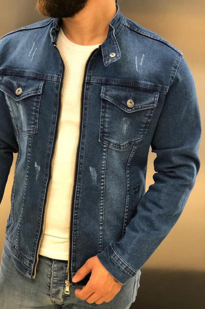 Erkaklar Uchun Jeans Kurtka-Pidjak 5015-2 Rad Jeans 5015-2|Темно-Синий_S_(36) L (40)