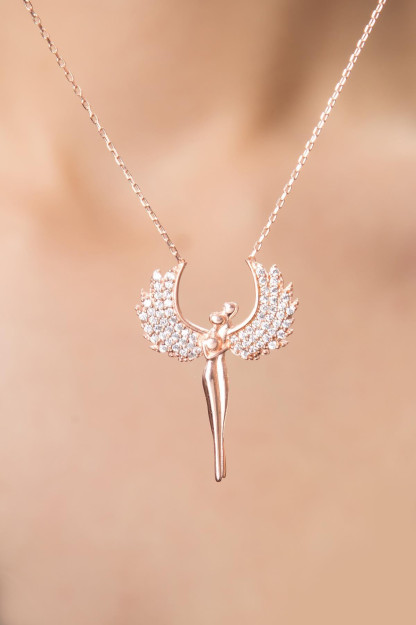 Серебряное Ожерелье Модель Любовь PP2398 Larin Silver PP2387|Золотистый