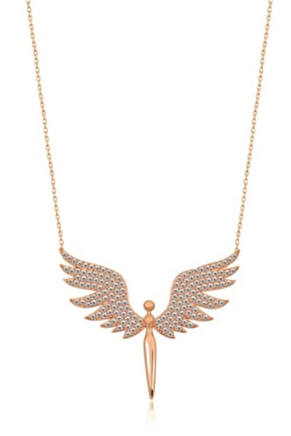Zirkon Toshlar Bilan UIshlangan Malak Model Kumush Zanjir 925 Pushti Qoplamali BJTR0114 Larin Silver BJTR0114|Золотистый