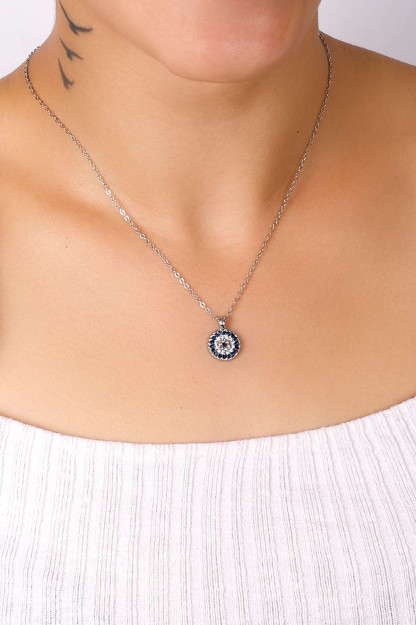 Серебряное Ожерелье 925 Модель Бусы сглаза Larin Silver CK9028