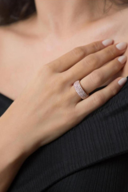 Ayollar Uchun Kumush Uzuk 925 PP2287 Larin Silver PP2287S|Золотистый_15 18