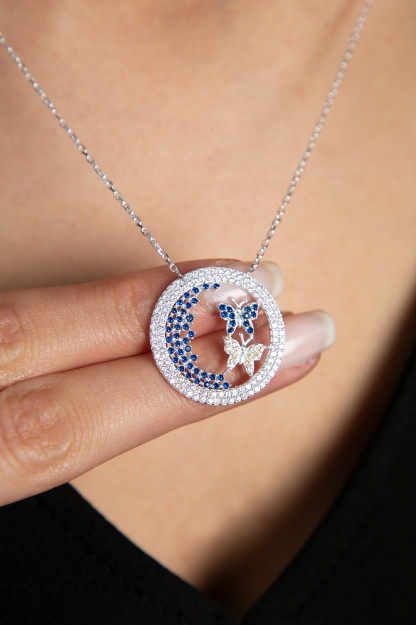 Серебряное Ожерелье Модель Бабочка 925 Пробы FA182598 Larin Silver FA182598