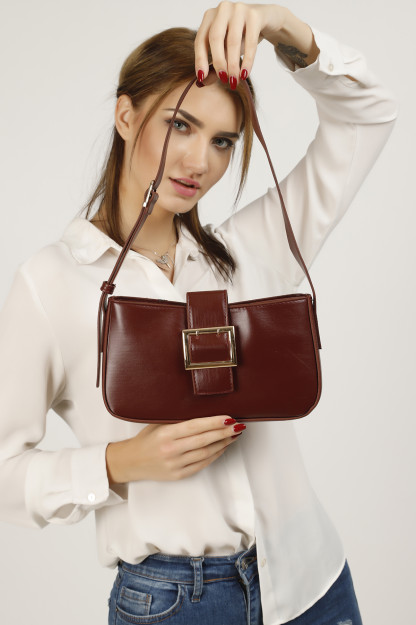 Sumka Ayollar Uchun Yelkadan Baguette Magnit Qisqich SHK Bag BGT0002|Бордовый