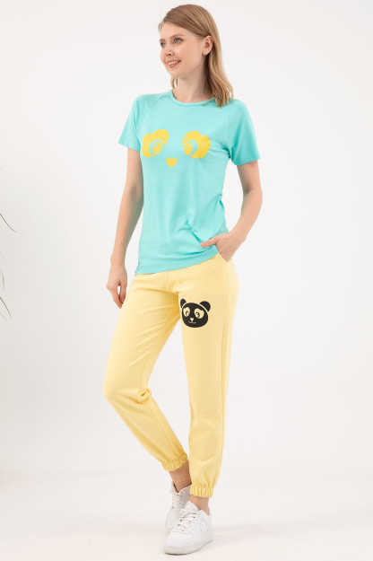 Комплект Спортивного Костюма С Принтом Zen 9353-1304|Мята_S_(36) L (40)