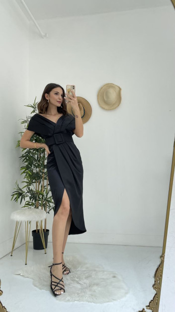Kamarli Oqshom Libos Ayollar Uchun 6580 Myidol 6580|Черный_S_(36) S (36)