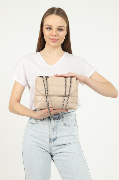 Sumka Ayollar Uchun Yelkadan Yoritilgan SHK Bag 1008TKNMYZ|Кремовый