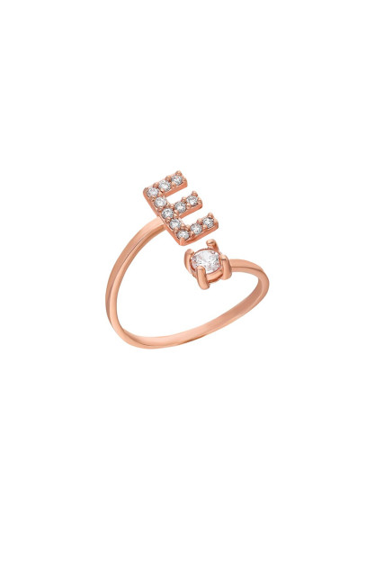Ayollar Uchun Kumush E Harfli Uzuk 925 Proba Larin Silver M001|1E_Регулируемые