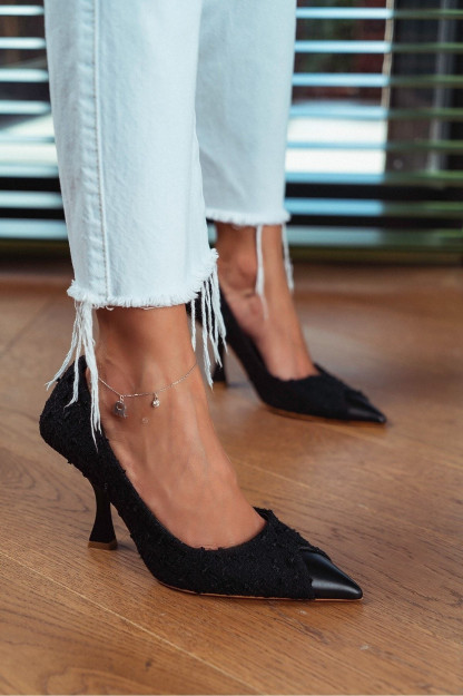 Ayollar Poshnali Tuflisi O‘tkir Burunli Alissa C526 Nisantasi Shoes Turkiya C526|Черный_36 38