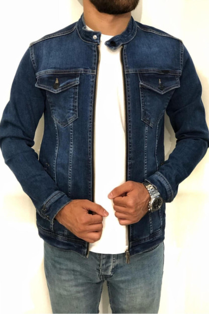 Мужская Джинсовая Куртка-Пиджак 5015-4 Rad Jeans 5015-4|Темно-Синий_S_(36) M (38)