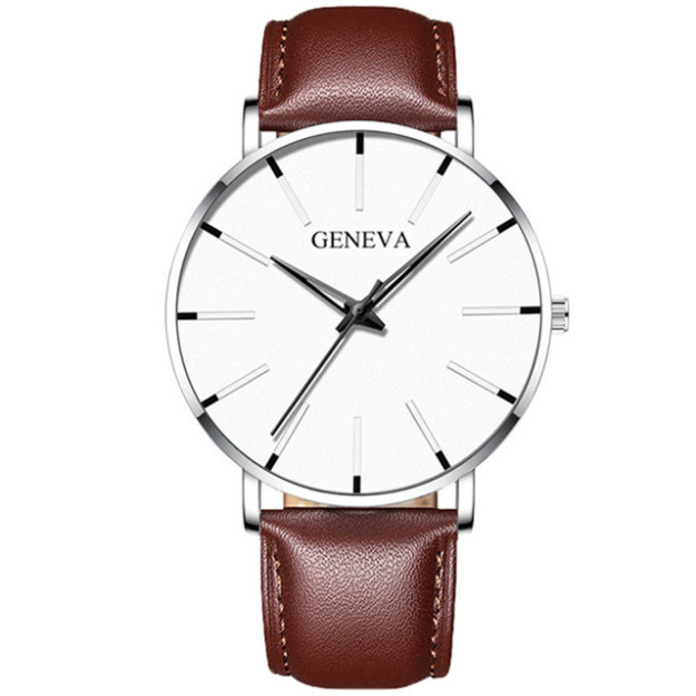Minimalist Erkaklar Moda Ultra Yupqa Soati GENEVA GENEVA LA-001|Белый