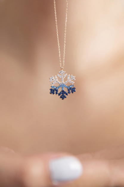 Серебряное Ожерелье 925, Модель Снежинка PP2108 Larin Silver PP2108|Золотистый