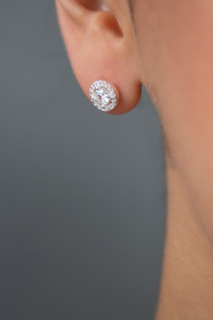 Серебряные Серьги С Камнями 925 Пробы FA18096 Larin Silver FA18096|Серебристый
