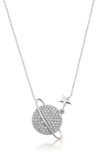 Zirkon Toshli Sayyora Model Kumush Zanjir Pushti Qoplamali 925 PP2259 Larin Silver PP2259|Серебрянный