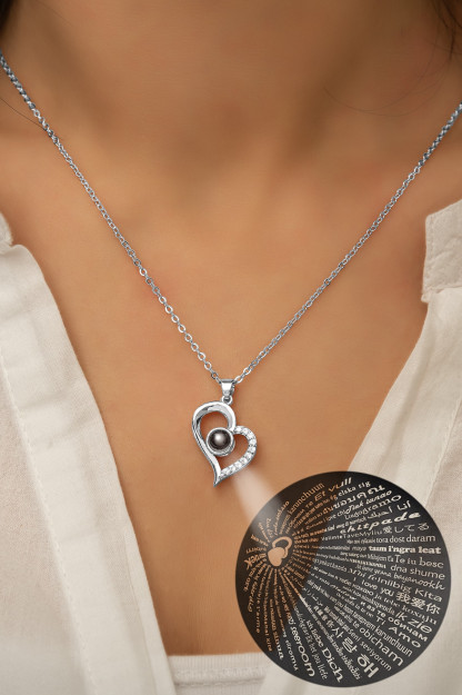 Серебряное Ожерелье 925 Модель I Love you Сердечка на 100 Языках PP2800 Larin Silver PP2800|Серебрянный