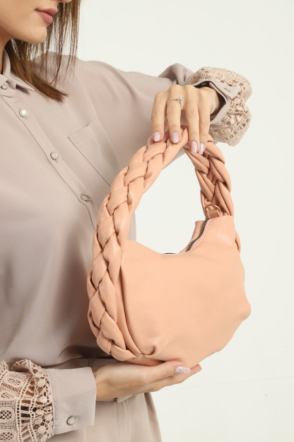 Sumka Ayollar Uchun Yelkadan Yumshoq Charmdan SHK Bag MYZ003BETL|Пудровый