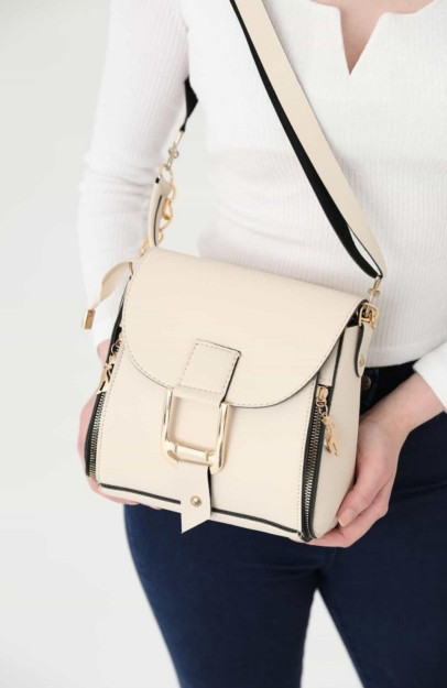 Sumka Ayollar Uchun Yelkadan Tokalı BP-4186O B-BAG BP-4186O|Кремовый