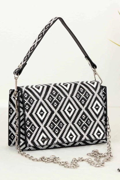 Женская Сумка Через Плечо и На Руку SM0818 B-BAG SM0818|Чёрно-белый