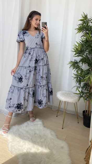 Naqshli Dantelli Libos Myidol 6257|Черный_M_(38) M (38)