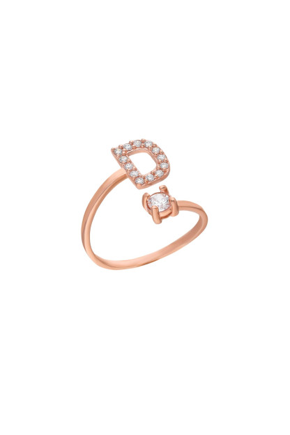 Ayollar Uchun Kumush D Harfli Uzuk 925 Proba Larin Silver M001|1D_Регулируемые