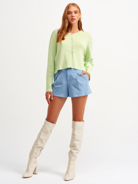 Aylana Yoqali Sviter Dilvin T2495B|Зелёный_СТД