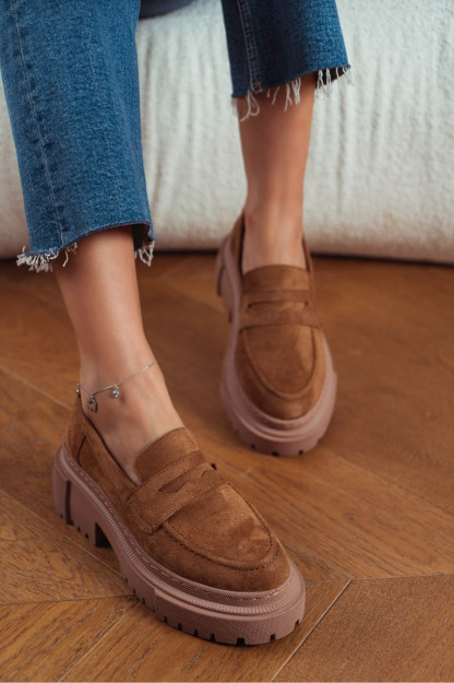Женские Лоферы На Толстой Подошве Lara L486 Nisantasi Shoes Турция L486|Коричневый_36 36