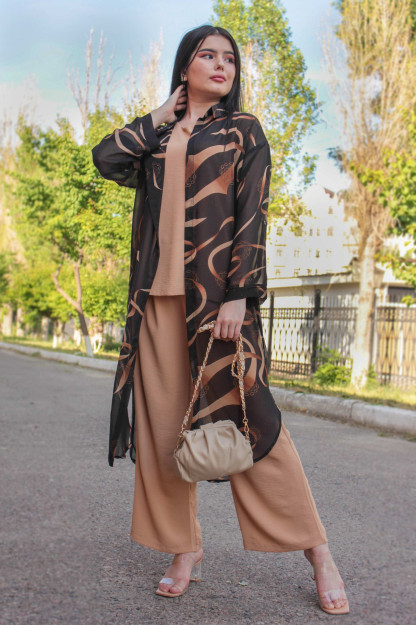 Ayollar Uchun Kostyum Komplekt 10836 Feku Santi 10836|Коречнивый_L_(40) XXL (44)