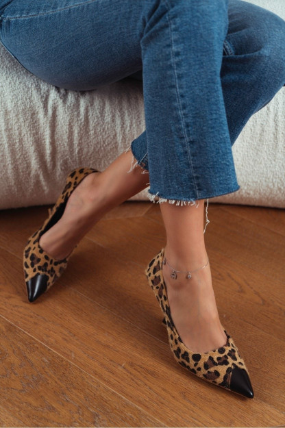 Ayollar Poshnali Tuflisi O‘tkir Burunli Alissa C526 Nisantasi Shoes Turkiya C526|Леопардовый_36 40