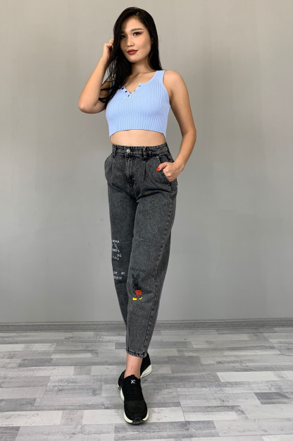 Jeans Shim Yuqori Belli Robin D83443|Серый_25 30