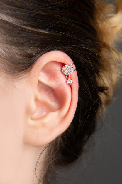 Серебряные Серьги 925 PP3538 Larin Silver PP3538|Золотистый