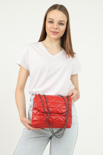 Женская Сумка Через Плечо - Красный SHK Bag 1008TKNMYZ|Красный