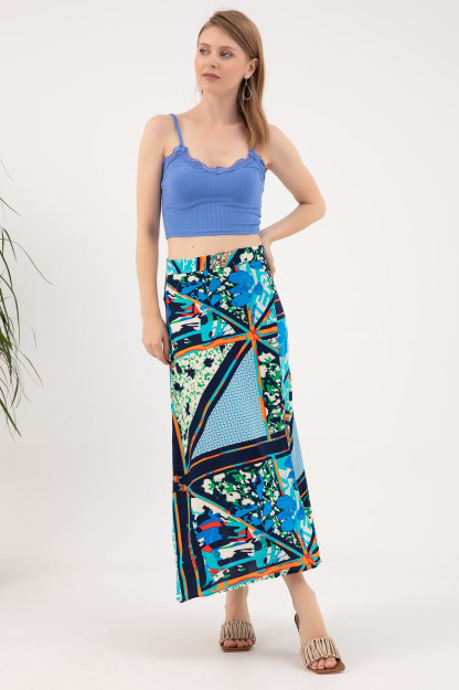 Yubka Naqshli Zen 3711-1235|Бирюзовый_S_(36) L (40)