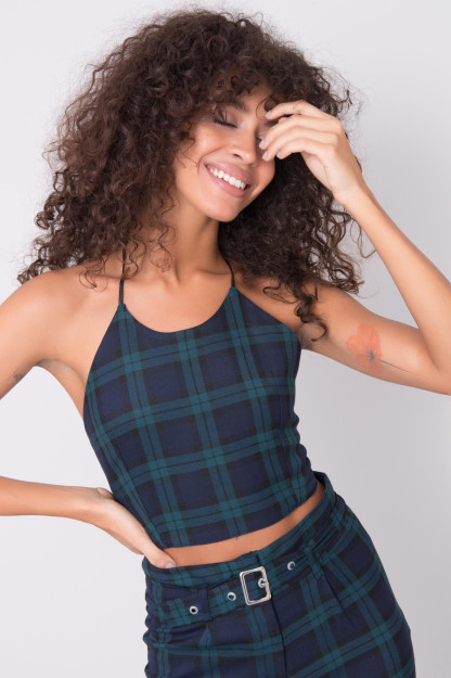 Orqasi Ochiq To'q Ko'k Top BSL Fashion 15497|Темно-Синий_S_(36) L (40)