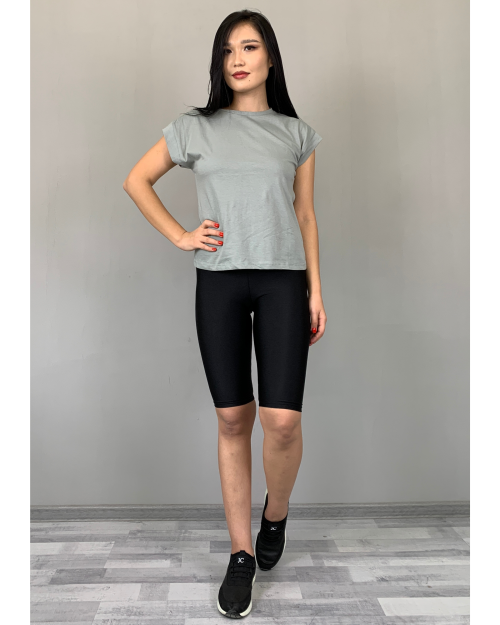 Aylana Yoqali Futbolka Dilvin P3504E|Зеленый_Миндаль_S_(36) L (40)