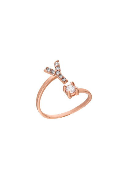 Ayollar Uchun Kumush Y Harfli Uzuk 925 Proba Larin Silver M001|1Y_Регулируемые