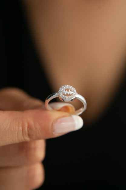 Серебряное Кольцо Модель Сердцебиения 925 Пробы FA182270 Larin Silver FA182270|Серебристый_Регулируемые