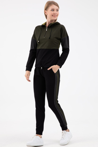 Sportivniy Kostyum Kapyushonli Zen 8001-1120|Хаки_S_(36) M (38)