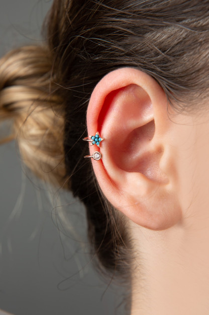 Серебряные серьги 925 PP3535 Larin Silver PP3535|Золотистый