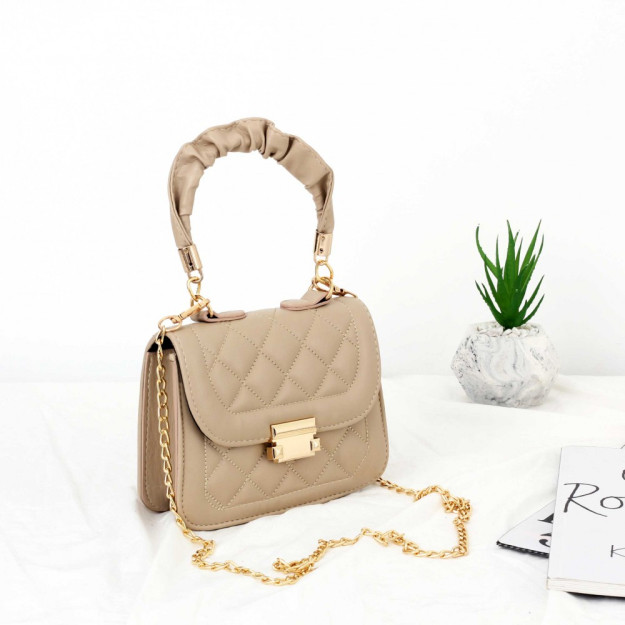 Женская Сумка Через Плечо Rosalinda С Плиссированной Ручкой И Вышивкой BP-4512O B-BAG BP-4512O|Цвет Норки