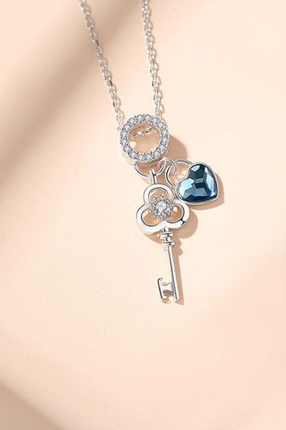 Серебряное Ожерелье с Кольцом для Ключей KK1512 Larin Silver KK1512|Золотистый18